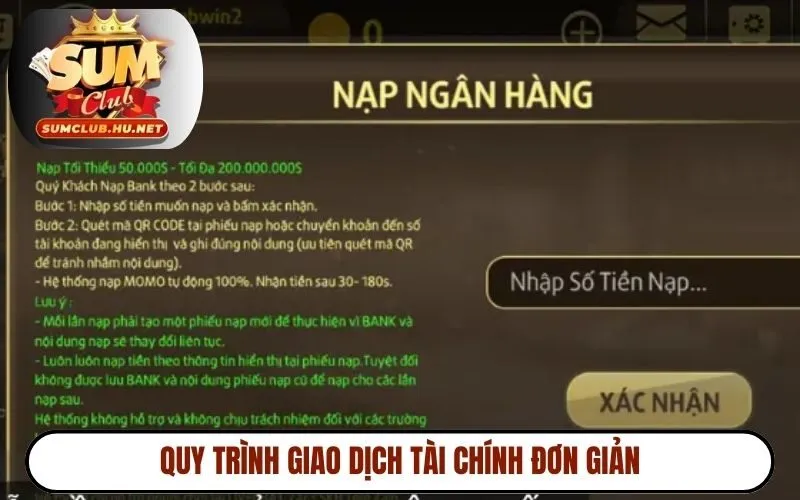 Quy trình giao dịch tài chính đơn giản